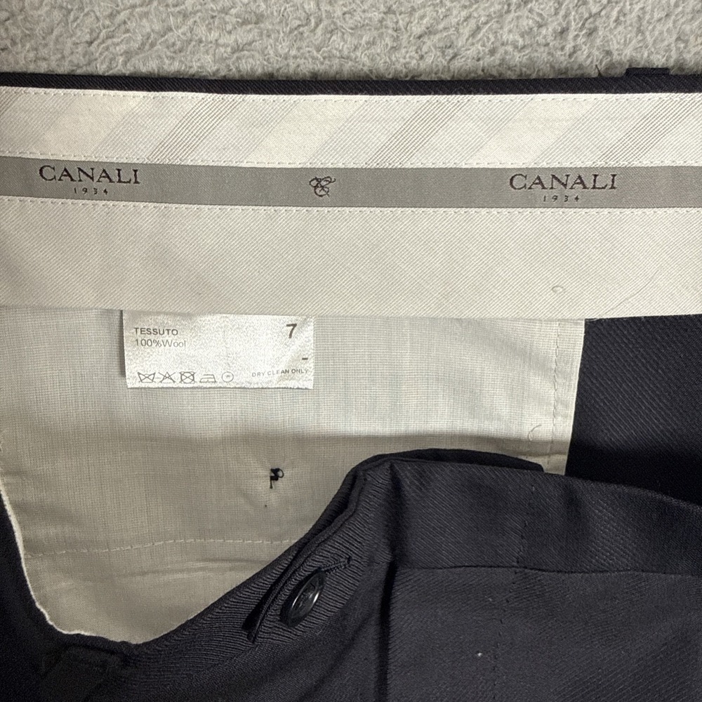Canali Dress Pants Men's 38x29 Black Wool - Picture 7 of 9